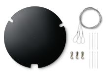 Drahtseilabhängung für ein rundes MXA900, schwarze Abdeckung